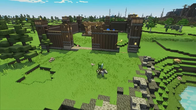 Minecraft Legends Gameplay building