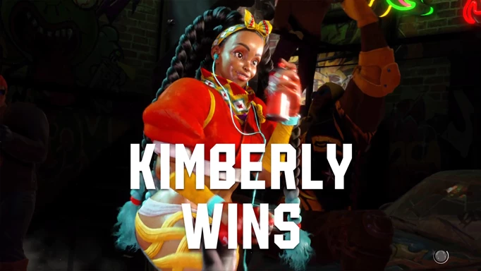 Kimblery after winning a fight in Street Fighter 6