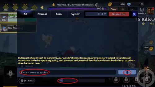 Screenshot showing how to redeem Devil Hunter Idle codes in-game
