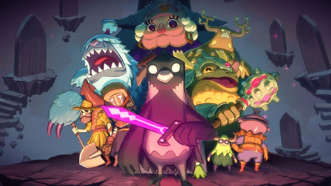 Key art of Deaths Door showing all of the main characters