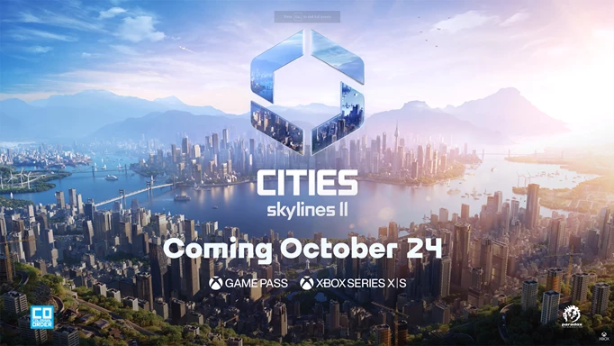 Key art of the Cities Skylines 2 release date