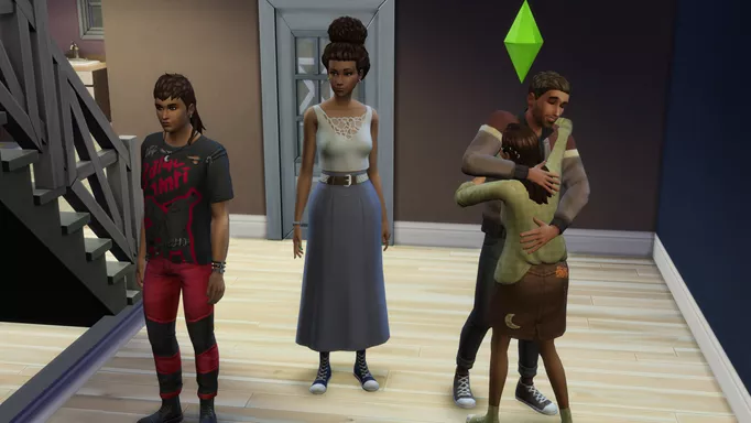 In-game image showing the Height Slider mod, one of the best to download in The Sims 4