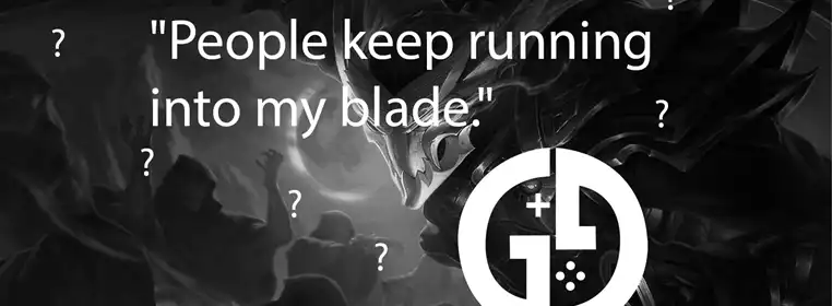 What League champion says "People keep running into my blade."?