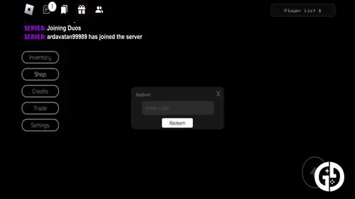 Breaking Point 2 codes redeem screen