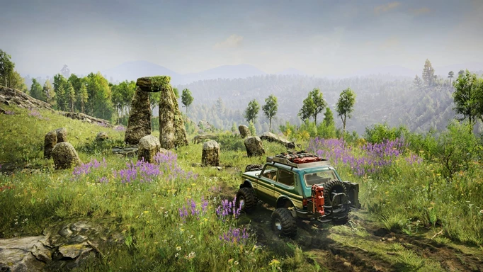 Image of a woodland area in Expeditions: A Mudrunner Game