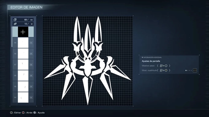 Image of the YorHa decal in Armored Core 6
