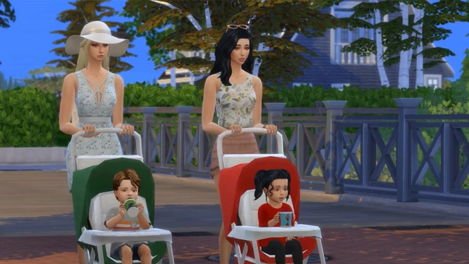 Stroller mods for The Sims 4 Growing Together