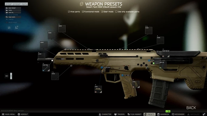 Image of the MDR 7.62X51 inspect screen, which is one of the best guns in Escape From Tarkov