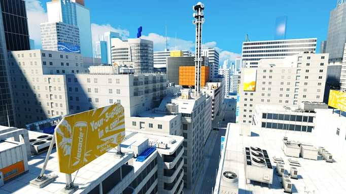 a city in Mirror's Edge, one of the best games like Ghostrunner 2