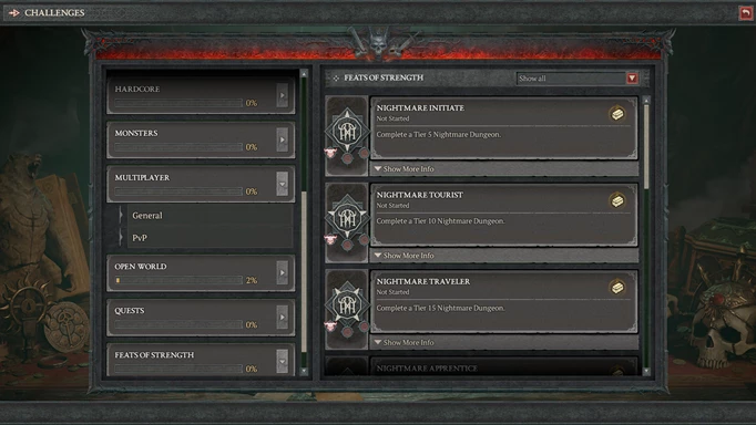 Diablo 4 achievements in Multiplayer