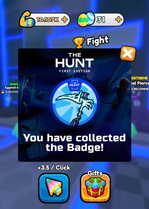 How to get The Hunt event badge in Pull a Sword
