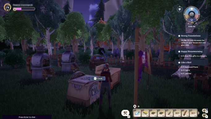 Screenshot of cooking crafters in Palia