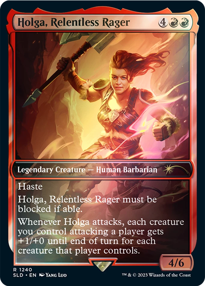 Holga, Relentless Rager DnD Magic the Gathering card
