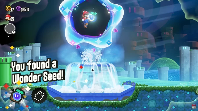 Finding a Wonder Seed in Super Mario Wonder