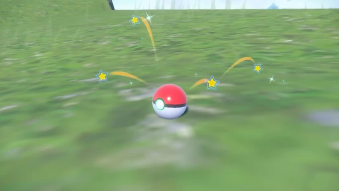 A Pokeball clicks, just after a Pokemon is caught