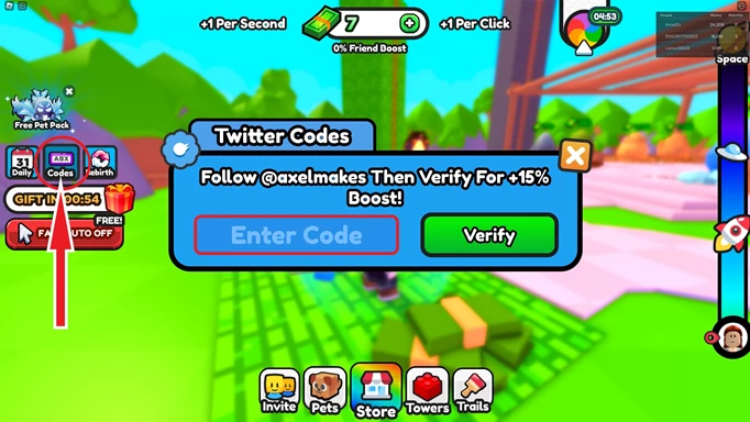 Get Richer Every Click codes - Roblox