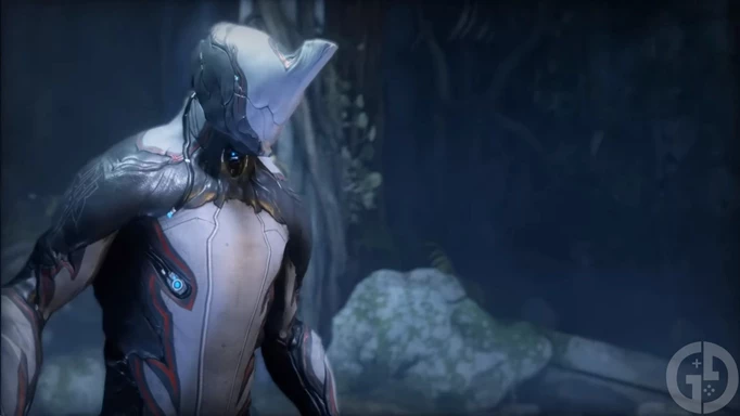 An Excalibur character in Warframe