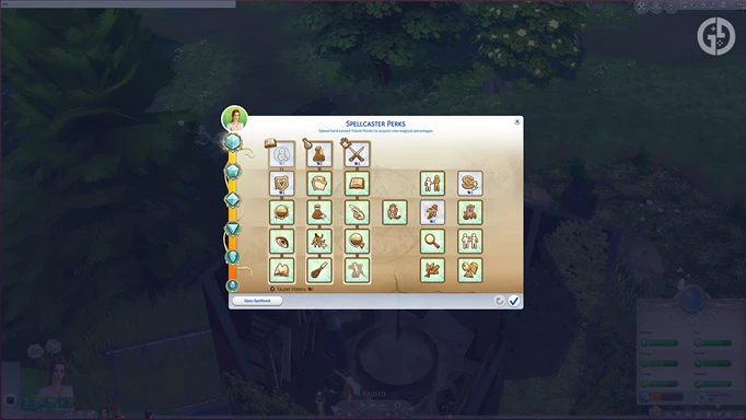 Spellcaster Perks in The Sims 4