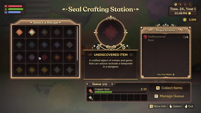 Fae Farm screenshot showing crafting