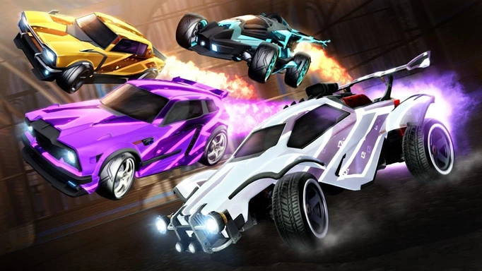 Several different kinds of Rocket League cars