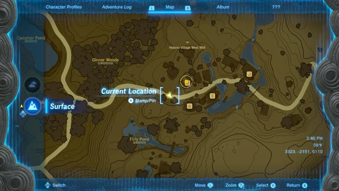 Leop's map location in Zelda: Tears of the Kingdom