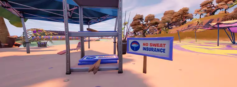 Where To Pick Up A No Sweat Sign And Place It At A Sponsorship Location In Fortnite