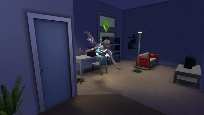 Death by electrocution in The Sims 4
