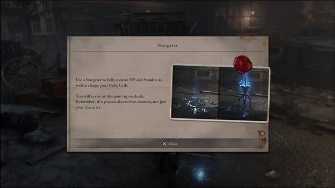 An in-game description of the Stargazer in Lies of P