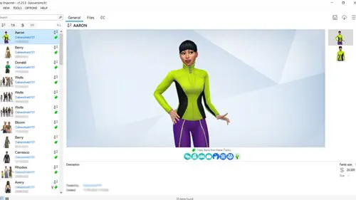 Screenshot taken of The Sims 4 Tray Importer Mod