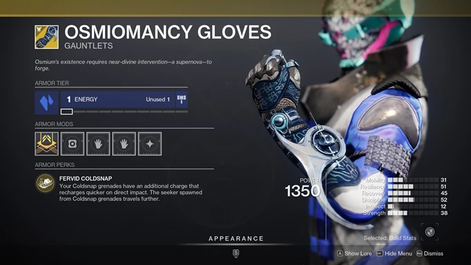 Destiny 2 - Best Warlock Build - Osmiomancy Gloves