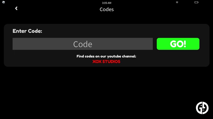 The interface for redeeming codes in Don't Call At 3am