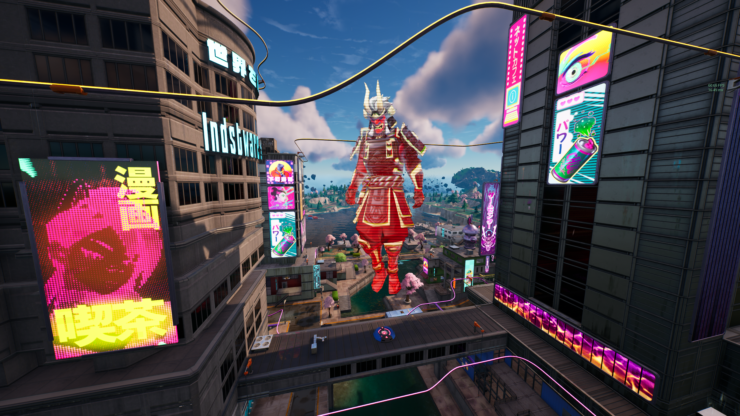 the masked warrior made of light in Fortnite