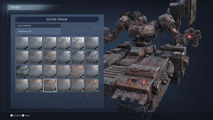 Armored Core 6 screenshot showing customisation