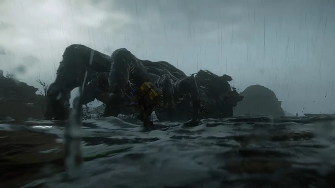 Image of a hand shaped boss in Death Stranding 2