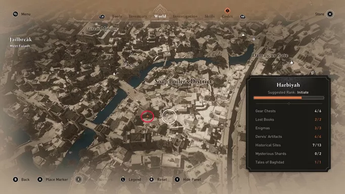 the Assassin's Creed: Mirage 'Find What I Stole Enigma' solution location