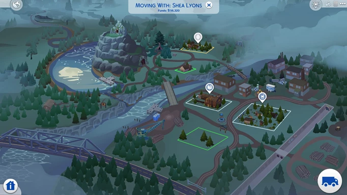 A town in The Sims 4 Werewolves