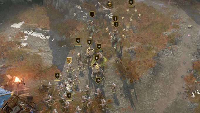 A large army of Orruks in Realms of Ruin
