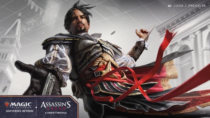 Assassin's Creed Magic The Gathering Crossover Key Art