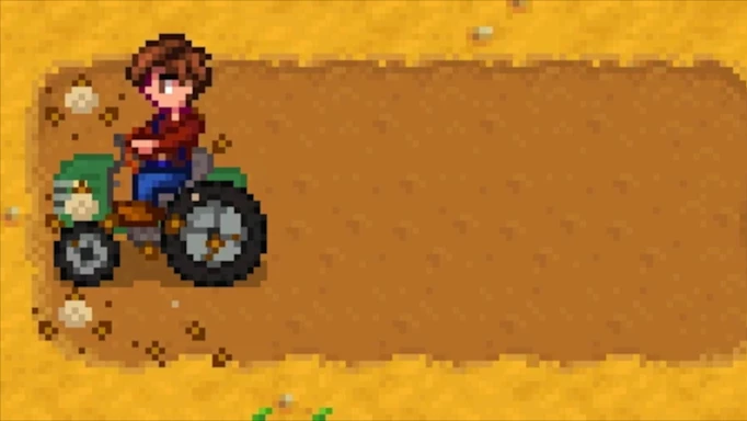 Image of the Tractor mod in Stardew Valley