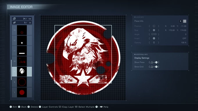 Armored Core 6 screenshot showing logo customisation