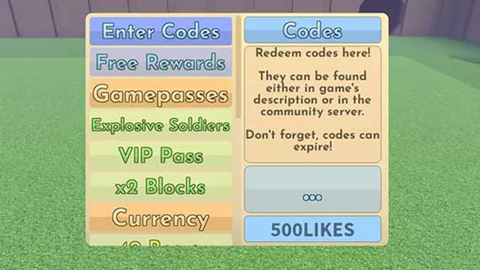 Toy SoldierZ codes - Roblox