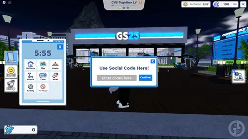 the Work Together! GS25 code screen