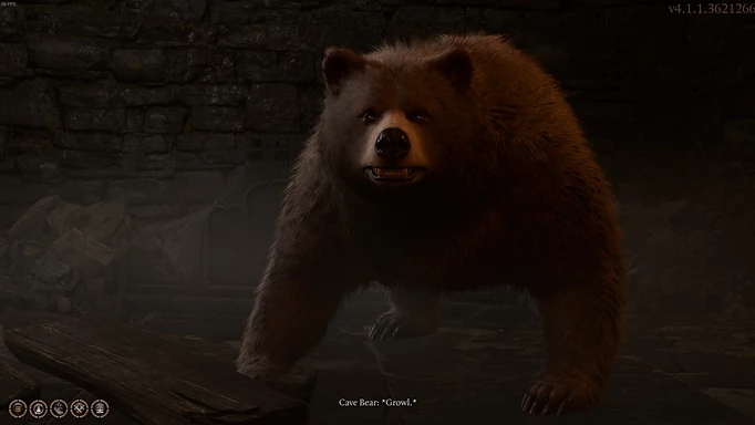 an image of Halsin in bear form locked up in Baldur's Gate 3
