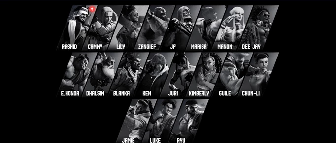 The full character roster for Street Fighter 6