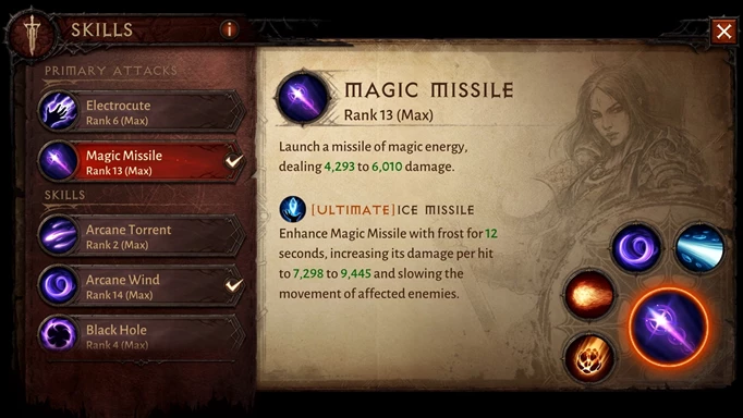Diablo Immortal Wizard Best Skills