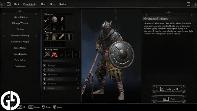 Mournstead Infantry class in Lords of the Fallen