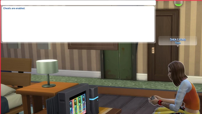 Cheat bar in The Sims 4