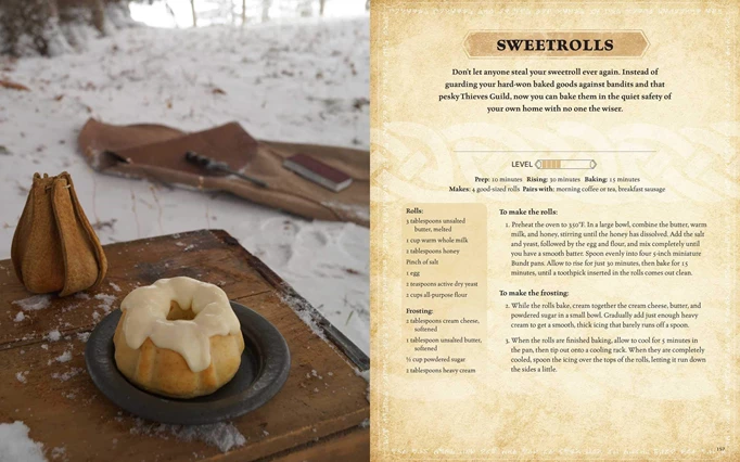 Skyrim's sweetrolls are included in the Elder Scrolls Cookbook