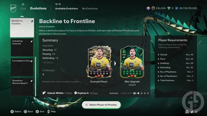 Image of the Backline to Frontline Evolution in EA FC 24