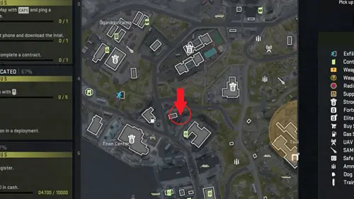 MW2 DMZ town center dead drop location